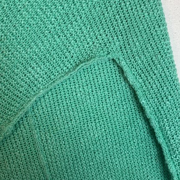 hyped unicorn womens medium large knit green sweater pullover inside out crochet - Picture 8 of 10